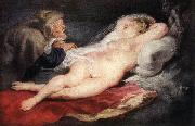 Peter Paul Rubens The Hermit and the Sleeping Angelica oil painting reproduction